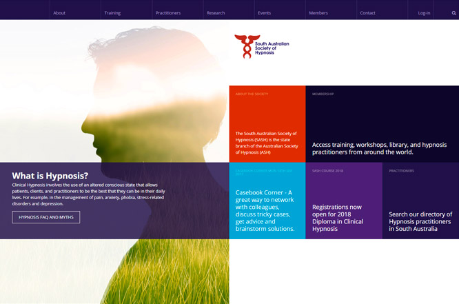 Website design - South Australian Society of Hypnosis